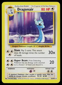 Pokemon Card - Dragonair Base Set 18/102 Rare - Image 1
