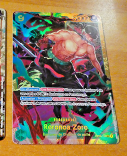 ONE PIECE FRANCAISE CARD GAME HOLO CARTE Roronoa Zoro OP06-118 SEC FR MINT - Image 1