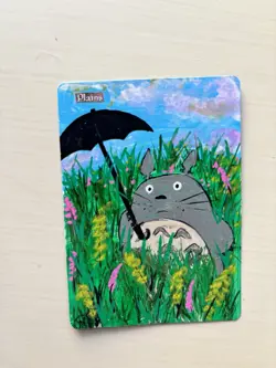 Magic The Gathering, Custom MTG Land Alter: PLAINS. Hand Painted Card Alter - Image 1