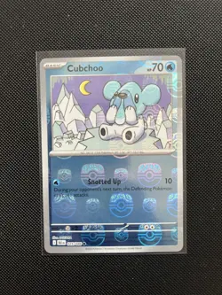 Pokemon TCG Masterball Holo Black Bolt Cubchoo Card 025/086 - Image 1