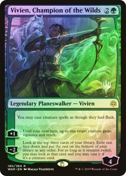 MTG VIVIEN, CHAMPION OF THE WILDS FOIL War of the Spark Promos NM - Image 1