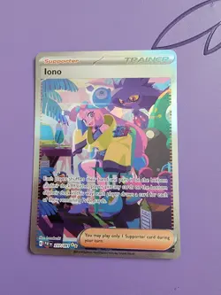 Pokemon Paldean Fates Iono Trainer Card 237/091 Raw Single Card Sir - Image 1