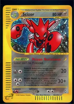 Pokemon AQUAPOLIS - #H21/H32 Scizor - Holo - ENG - Lightly Played - Image 1