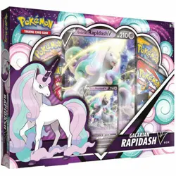 Pokemon Galarian Rapidash V Box Samlekort - 29080873 820650808739 - Image 1