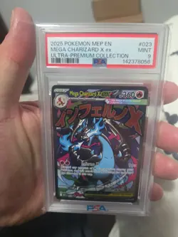 140601907 Mega Charizard X ex 2025 Pokemon Black Star Promos #023 PSA 9 - Image 1