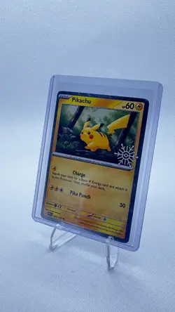 Pikachu 025/165 Pokemon Holiday Snowflake Stamped Promo - Image 1