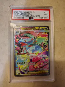 Pokemon Mega Venusaur ex Special Illustration Rare Holo Me01 177/132 PSA 9 2025 - Image 1