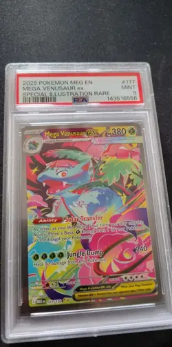 Pokemon Mega Venusaur ex Special Illustration Rare Holo Me01 177/132 PSA 9 2025 - Image 2