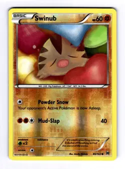 Swinub XY - BREAKthrough #80 (2015) Common Reverse Holo NM Pokemon - Image 1