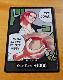 ONE PIECE CARD GAME CARTE ENGLISH HOLO DON SHANKS MINT 2024 - Image 1