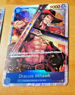 ONE PIECE ENGLISH CARD HOLO GAME CARTE Dracule OP01-070 SR MINT - Image 1