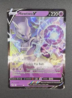 Pokemon TCG Mewtwo v Full Art Holo Ultra Rare Card 030/078 NM Condition - Image 1