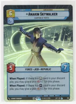 Star Wars Unlimited LotF Hyperspace Foil Legendary Card LOF810 Anakin Skywalker - Image 1