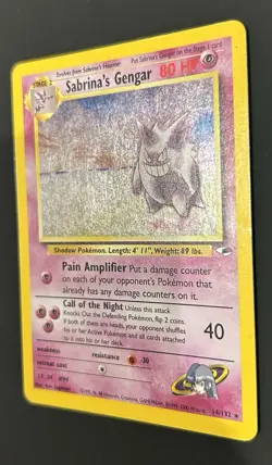 Pokemon TCG Sabrina's Gengar Holo Gym Challenge Card 14/132 Rare. SWIRL - Image 4