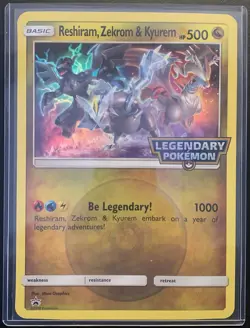 Reshiram Zekrom and Kyurem Oversized Promo Card Holo NM in Top Loader - Image 3