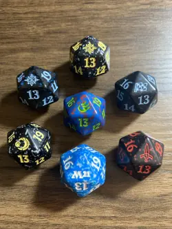 MTG Spindown Dice Lot Of 7 - Life Counters - Temur, M21, Lorwyn Eclipsed, More! - Image 1