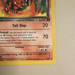 [LP] 2000 Pokemon Team Rocket Dark Charmeleon Unlimited #32/82 Uncommon - Image 3