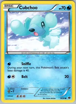 Cubchoo 36/99 Common Next Destinies Pokemon NM - Image 1