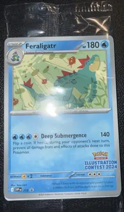 Pokemon TCG Illustration Contest 2024 Sealed Pack Feraligatr Pikachu Toxtricity - Image 1