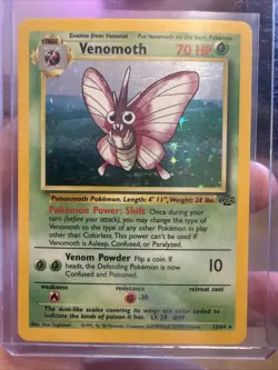 Pokemon TCG Venomoth Holo Rare 13/64 Jungle 1999 - Image 1