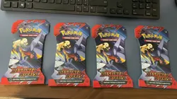 Pokemon TCG Destined Rivals Sleeved Booster Pack New Factory Sealed Set Of 4 - Image 1