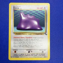 Pokemon TCG Ditto Fossil 18 Regular Unlimited Rare - Image 1