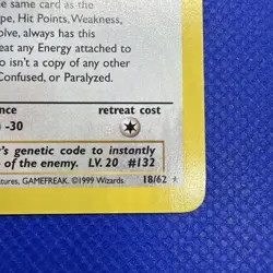 Pokemon TCG Ditto Fossil 18 Regular Unlimited Rare - Image 4