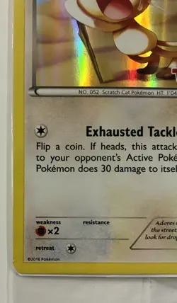 2016 POKEMON GENERATIONS TOYS R US PROMO 53/83 MEOWTH NM/M - Image 3