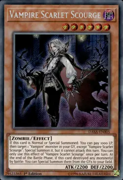 Vampire Scarlet Scourge - Secret Rare 1st Edition DASA-EN005 - NM - YuGiOh - Image 1