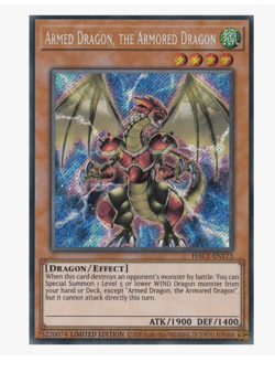 Armed Dragon, the Armored Dragon HAC1-EN173 Secret Rare YuGiOh - Image 1