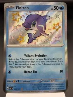 Finizen 123/091 - Shiny Holo Rare - Paldean Fates Pokemon Card MINT - Image 1