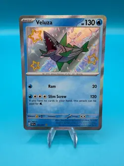 Pokemon Card Veluza 125/091 Paldean Fates Shiny Holo Rare NM - Image 1