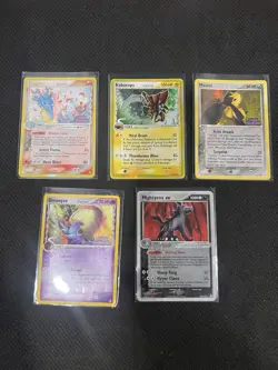 Pokemon EX Holon Phantoms Reverse Holo, Holo Lot Of 5 Cards All Damaged - Image 1