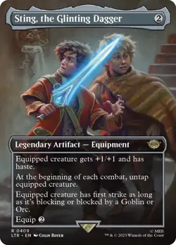 MTG The Lord of the Rings - Sting, the Glinting Dagger (Borderless) - Image 1