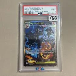 2025 POKEMON PFL EN MEGA CHARIZARD SPECIAL ILLUSTRATION RARE 125/094 PSA 9 3A - Image 1