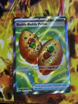 Pokemon Buddy-Buddy Poffin 167/132 Mega Evolution Ultra Rare Full Art Holo - Image 1
