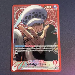 One PIECE TCG OP14-001 Trafalgar Law Alternate Art Leader - Image 1