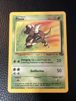Pinsir 25/64 Jungle Unlimited Non Holo Rare 1999 Vintage Pokemon TCG Card LP * - Image 1