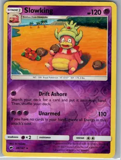 Slowking 48/147 Reverse Holo - SM - Burning Shadows - Pokemon Card - LP - Image 1