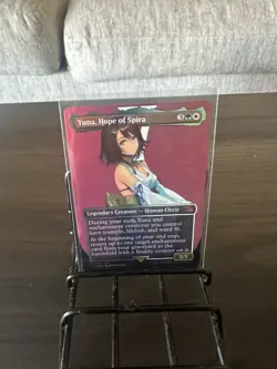 Yuna, Hope of Spira Borderless Foil Final Fantasy Magic the Gathering Card - Image 1