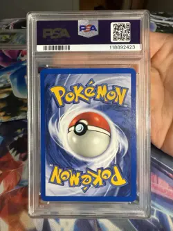 Pokemon 2000 Team Rocket Unlimited Dark Alakazam Non Holo Rare 18/82 PSA 8 - Image 2