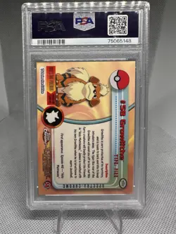 2000 TOPPS CHROME GROWLITHE POKEMON T.V.-SPECTRA PSA 8 - Image 4