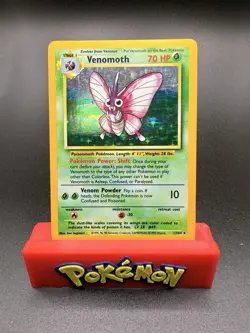 Pokemon Venomoth 13/64 Jungle Set Holo Unlimited Error/No Symbol LP-MP - Image 1