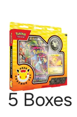 5x Pokemon Day 30th Anniversary 2026 Pikachu Box New Sealed Phantasmal Flame - Image 1