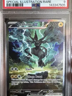 2025 POKEMON BLK EN-BLACK BOLT SPECIAL ILLUSTRATION RARE #166 ZEKROM EX PSA 9 - Image 3