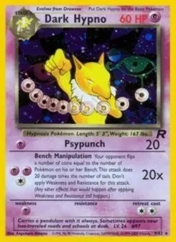 Lightly Played Dark Hypno - 9/82 - Holo Rare - Unlimited Edition Pokemon Team R - Image 1