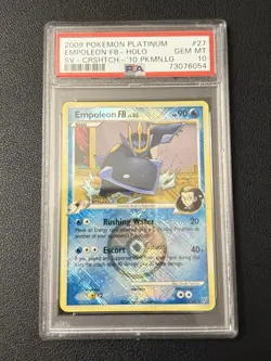 Pokemon PSA 10 Empoleon FB 27/147 Reverse Crosshatch Holo Rare 2009 - Image 1