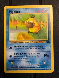 Pokemon Psyduck 53/62 Fossil Regular - Image 1