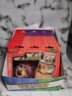 Pokemon Ascended Heroes Tech Sticker Collection Display Case Lot Of 9 - Image 1