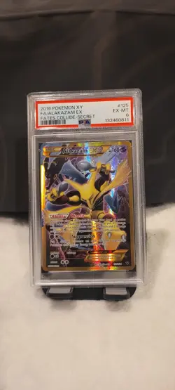 Pokemon Alakazam EX XY Fates Collide Secret Rare Full Art #125 PSA 6 Mint - Image 1
